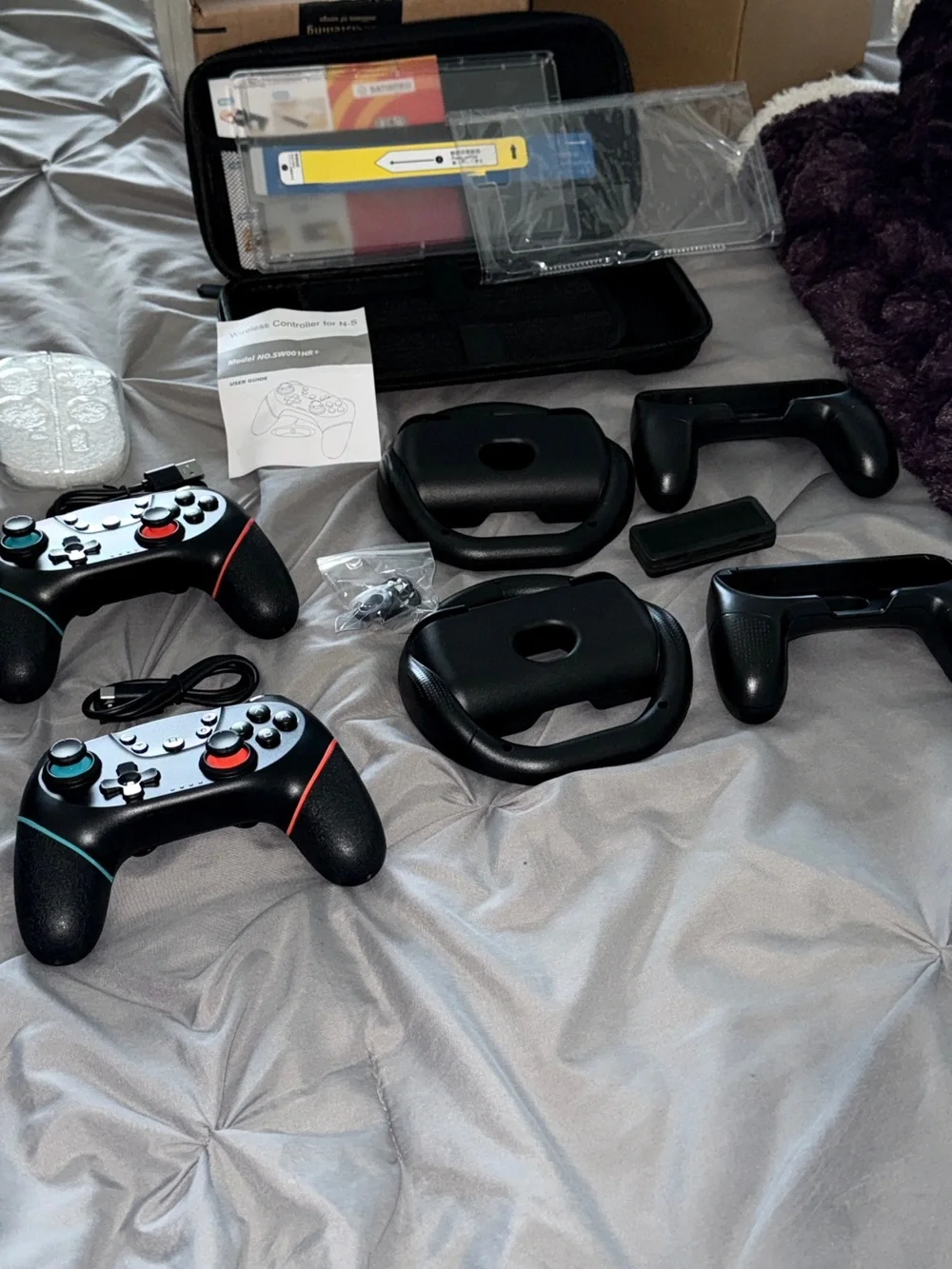 Nintendo Switch 2  Wireless Game Controller Set - Black with Red & Blue Accents